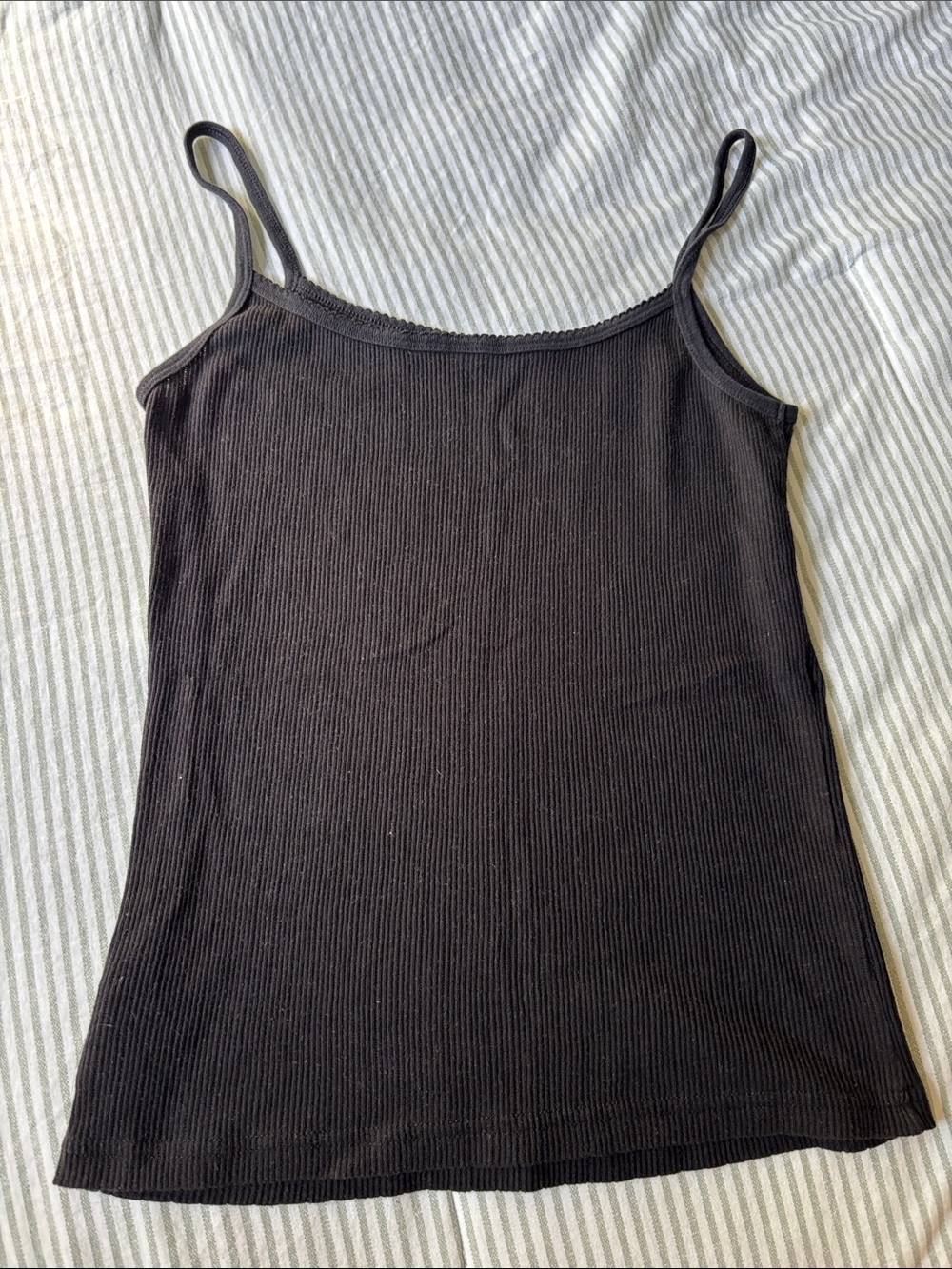 H&M Black Ribbed Spaghetti-Strap Tank - Picture 3 of 3